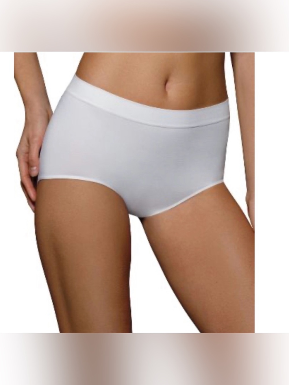 Bali White High-Waist Full Coverage Briefs, Size XL (NWT)